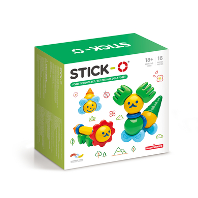 MAGFORMERS ® Jeu de constuction magnétique enfant STICK-O Set Forest Friends 16 pièces