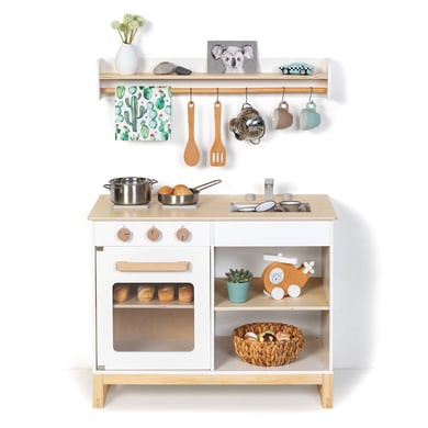 musterkind  cocina de juguete magnolia - blanconatural madera