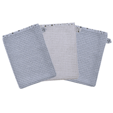 WÖRNER SÜDFROTTIER Gant de toilette enfant At home gris 15x24 cm lot de 3