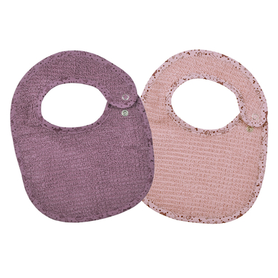 WÖRNER SÜDFROTTIER Bavoir enfant At home bouton-pression rose 22x29 cm lot de 2