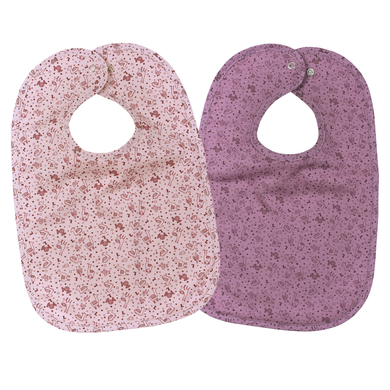 WÖRNER SÜDFROTTIER Bavoir enfant bouton-pression lamas rose lot de 2