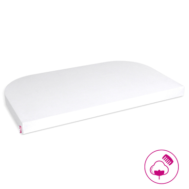 babybay Sábana bajera Deluxe Jersey apta para Boxspring XXL blanco