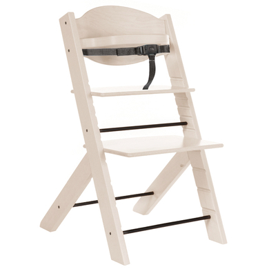 Levně Treppy ® jídelní židlička dřevo sněhově bílá