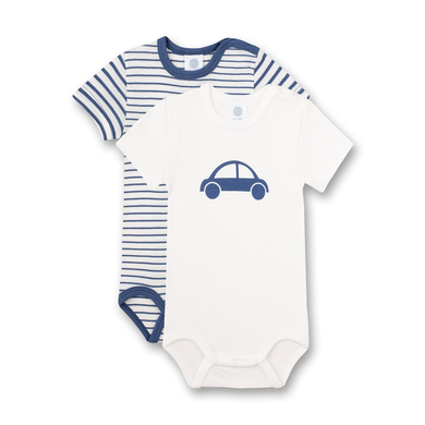 Sanetta Body enfant manches courtes voiture white pebble lot de 2