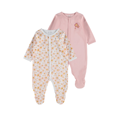 name it Combinaison pyjama bébé Silver Pink lot de 2
