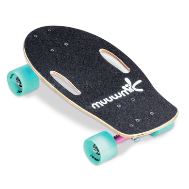 muuwmi Planche à roulettes enfant shortboard bois requin