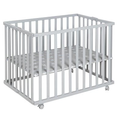 roba Parque infantil plegable 74 x 100 cm gris pardo