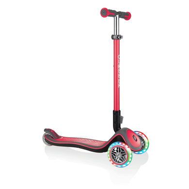 GLOBBER Trottinette enfant 3 roues pliable Elite Deluxe Lights rouge