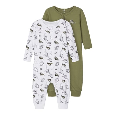 Image of name it Pigiama party 2 pack loden Green Dino