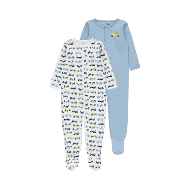 name it Combinaison pyjama enfant Dusty Blue lot de 2