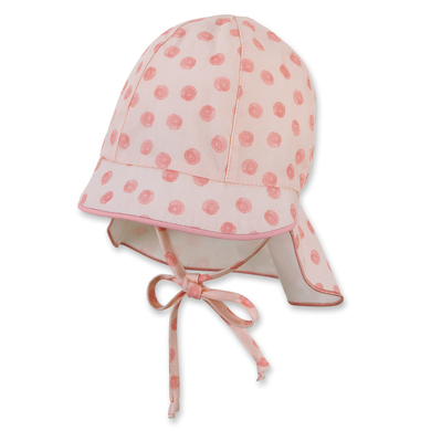 Sterntaler Casquette à visière avec protection du cou rose