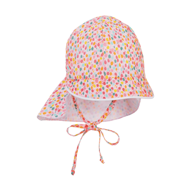 Sterntaler toppad keps med nackskydd rosa