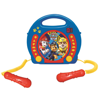 LEXIBOOK Paw Patrol Tragbarer CD-Player mit 2 Mikrofonen RCDK100PA