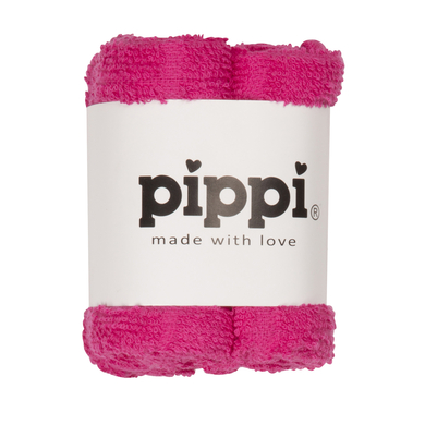 Pippi Lingettes de toilette, paquet de 4, rose