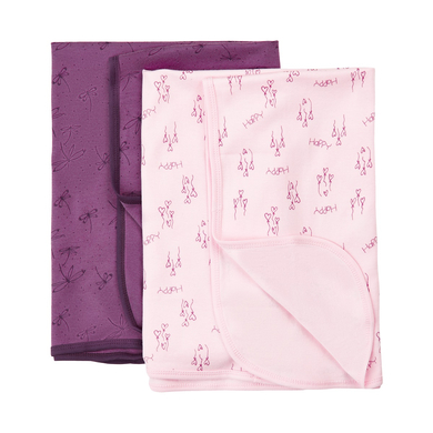 Levně Pippi Dětská deka 2-pack deep purple