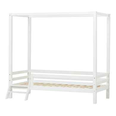 Hoppekids Lit baldaquin enfant Basic blanc, échelle 90x200 cm