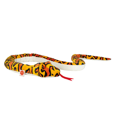 Teddy HERMANN® Peluche serpent motifs orange-jaune 175 cm