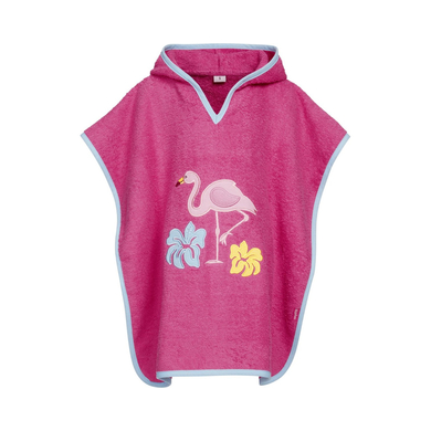 Playshoes Terry poncho flamingo rosa