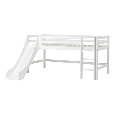 Hoppekids Lit toboggan mezzanine enfant Basic blanc 90x200 cm