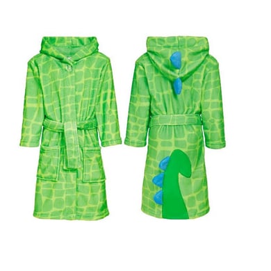 Playshoes Peignoir de bain enfant polaire dinosaure vert