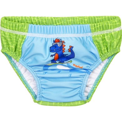 Levně Playshoes Plenkové plavecké kalhoty s UV ochranou Dino modrozelené
