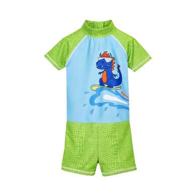 Playshoes Maillot de bain enfant 1 pièce anti-UV dinosaure bleu vert