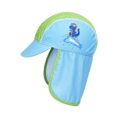 Image of Playshoes Cappuccio di protezione UV Dino blu-verde059