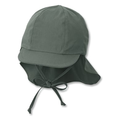 Sterntaler Casquette à visière avec protection du cou vert foncé