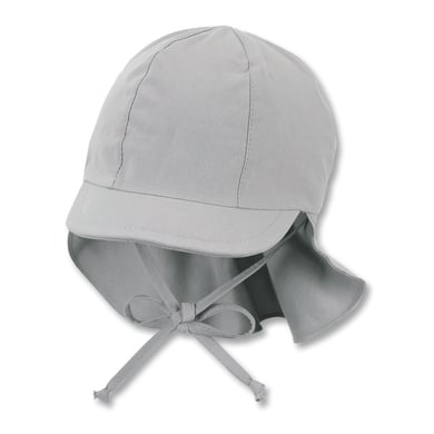 Sterntaler Gorra de pico con protección de cuello gris humo