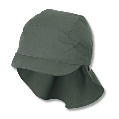 Sterntaler Casquette à visière avec protection du cou vert foncé