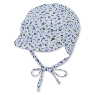 Sterntaler Casquette à visière biologique bleue