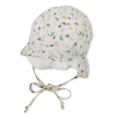 Sterntaler Bonnet enfant visière protège-cou écru