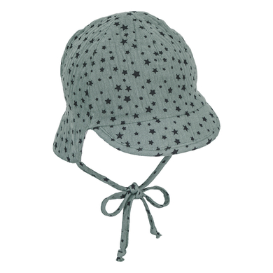 Sterntaler Casquette à visière réversible avec protection du cou vert foncé