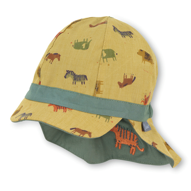 Image of Sterntaler Cappello reversibile con protezione del collo giallo059