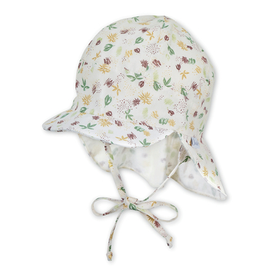 Sterntaler Casquette à visière biologique avec protection du cou écru