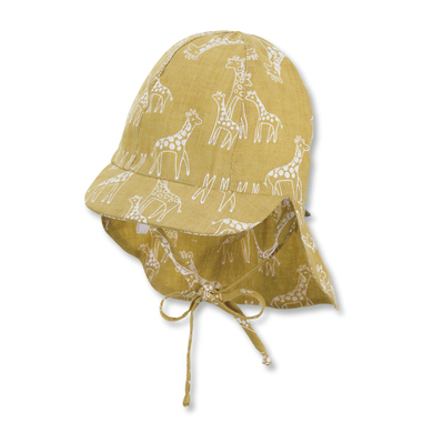 Sterntaler Casquette à visière avec protection du cou jaune