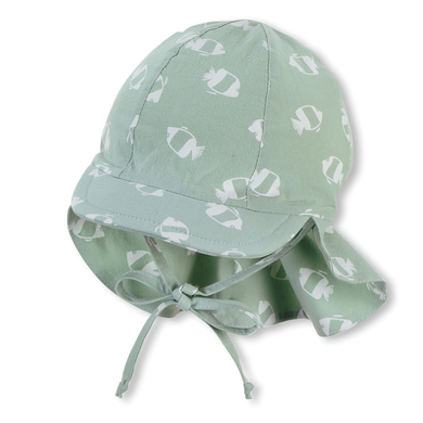 Sterntaler Casquette à visière avec protection du cou vert moyen
