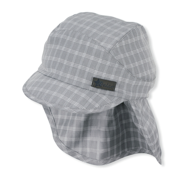 Sterntaler Casquette à visière avec protection du cou gris fumée