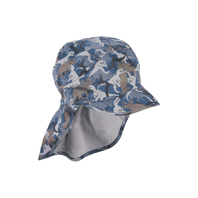 Sterntaler Casquette à visière avec protection du cou bleu