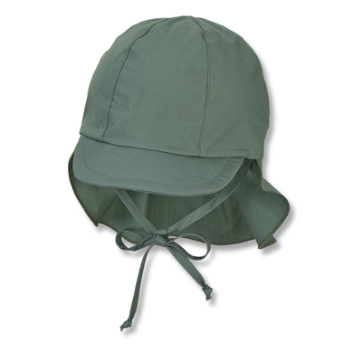 Sterntaler Casquette à visière avec protection du cou vert foncé