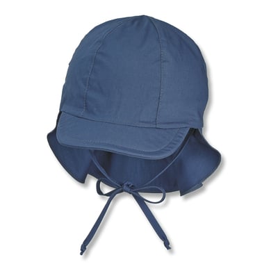 Sterntaler Casquette à visière avec protège-cou bleu