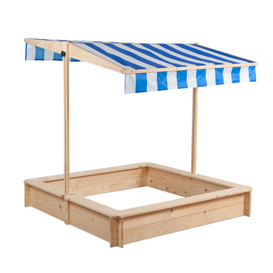 beluga Bac à sable enfant bois naturel, toit