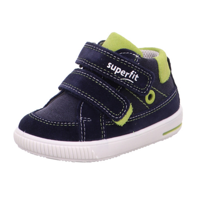 superfit Chaussures basses enfant scratch Moppy bleu/vert, largeur moyenne