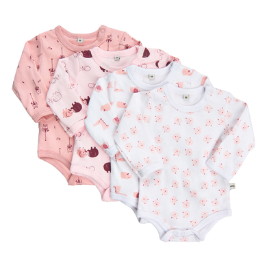 Pippi Body enfant manches longues lightrose lot de 4