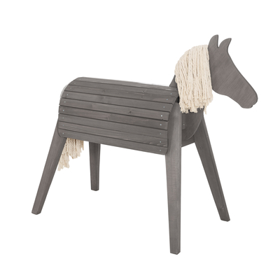 roba Cheval d'extérieur enfant bois gris