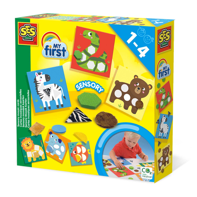 SES Creative® Jeu de bricolage cartes sensorielles mosaïques My first