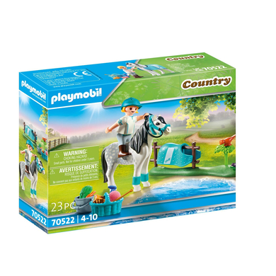 PLAYMOBIL® Figurine cavalière et poney gris Country Classic 70522