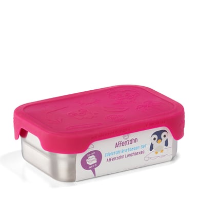 Affenzahn Boîte à goûter enfant chouette inox, rose lot de 2