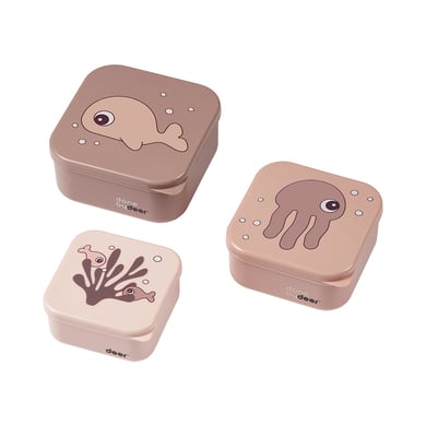 Image of Done by Deer ™ Contenitore per alimenti Sea friends rosa - 3 pezzi059