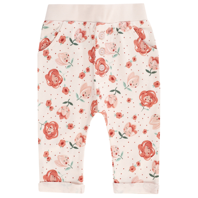 Levně JACKY Sarouel kalhoty MID SUMMER off- white / růžové vzorované